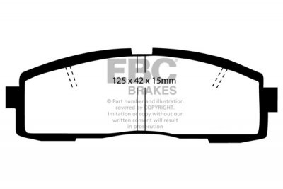 DP608/2 EBC Brakes Ultimax Тормозные колодки зад LEXUS GS300; OPEL Combo Van, Frontera; TOYOTA Soarer, Supra выпуска 1983 — 1993 года