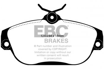 DP1095 EBC Brakes Ultimax2 Тормозные колодки перед  VOLVO 740, 940, 960, S90, V90 выпуска 1982-1997 года