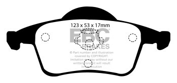 DP41231R EBC Brakes Yellowstuff Тормозные колодки зад VOLVO 740, S60, S80, V70, V70 XC выпуск 1984-2010 года