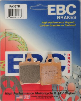 FA337R EBC BRAKES Organic тормозные колодки  APRILIA 280 Climber; BETA R; JCM 240; KTM 60, 65 1989-2012 года выпуска