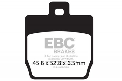 FA268 EBC BRAKES Organic тормозные колодки  MBK EW; YAMAHA EW 2000-2010 года выпуска
