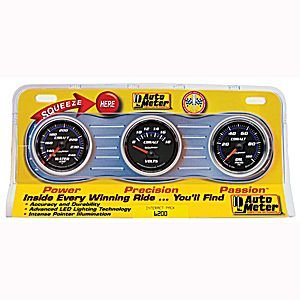 INTERACT PACK, OIL/WATER VOLT, MECH, COBALT AUTO METER #6200 Three-GaugeInteract Pack (Water, Volt, Oil)