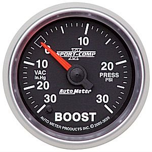 2-1/16" BOOST-VAC (давление наддува и разряжения), 30 IN HG/30 PSI, FSE AUTO METER #3659 Boost / Vacuum