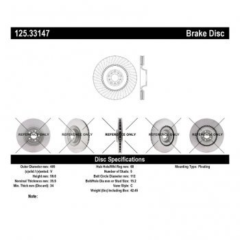 125.33147 Тормозные диски Premium BENTLEY перед 