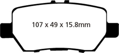 DP31736C EBC Brakes Redstuff Тормозные колодки зад. HONDA Legend Ширина 107мм, Высота 49мм, Толщина 15,8мм