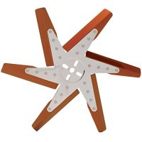 19418 DERALE Вентилятор High Performance Алюминиевый Flex Fan with Chrome Hub & Red Blades 18"