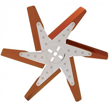 19418 DERALE Вентилятор High Performance Алюминиевый Flex Fan with Chrome Hub &amp; Red Blades 18" Red anodized aluminum fan blades