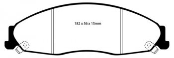 DP41645R EBC Brakes Yellowstuff Тормозные колодки CADILLAC, PONTIAC CTS, Grand Prix CADILLAC CTS 3.2 2002 thru 2003; CADILLAC CTS 3.6 (Sport Susp) 2004 thru 2005; CADILLAC CTS 3.6 2004 thru 2005; CADILLAC CTS 2.8 2006 and up; CADILLAC CTS 3.6 2006 and up; CADILLAC STS 3.6 2004; CADILLAC STS 4.6 2004; CADILLAC STS 3.6 Standard 2005; CADILLAC STS 4.6 Standard 2005 and up; CADILLAC STS 3.6 Standard 2006 and up; PONTIAC 2.3 5.3 2005 and up; PONTIAC 2.3 367P Conversion 2005 and up