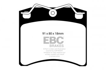 DP1116 EBC Brakes Ultimax2 Тормозные колодки перед  VOLKSWAGEN Caravelle, Transporter выпуска 1996-2004 года