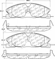 105.16111 Тормозные колодки Posi-Quiet Ceramic FORD