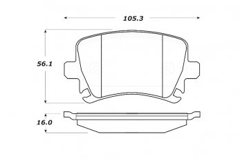 308.11080  StopTech Street Тормозные колодки Volkswagen Задние