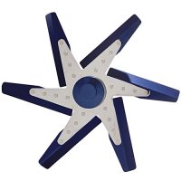 19517 DERALE Вентилятор High Performance Алюминиевый Flex Fan with Chrome Hub & Blue Blades 17"