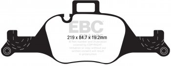 DP62289 EBC Brakes Greenstuff тормозные колодки перед. BMW X3, X5, X6 выпуска 2017-2022 года