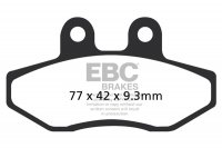 FA393 EBC BRAKES Organic тормозные колодки  MBK NXC; YAMAHA NXC