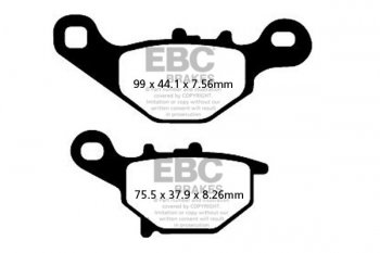 FA396 EBC BRAKES Organic тормозные колодки  KAWASAKI SC; SUZUKI AN, AZ, TR, UC, UG, UZ 1995-2005 года выпуска