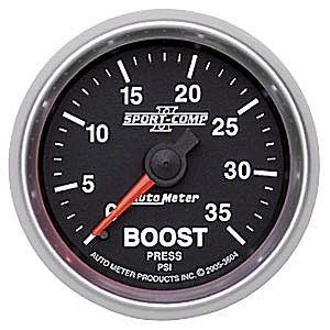 2-1/16" BOOST (давление наддува), 0-35 PSI, MECH AUTO METER #3604 Boost