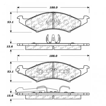 104.03240 Тормозные колодки Posi-Quiet Metallic FORD ; FORD/TAURUS