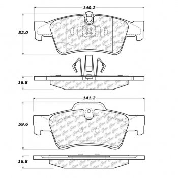 104.11220 Тормозные колодки Posi-Quiet Metallic MERCEDES-BENZ зад. 