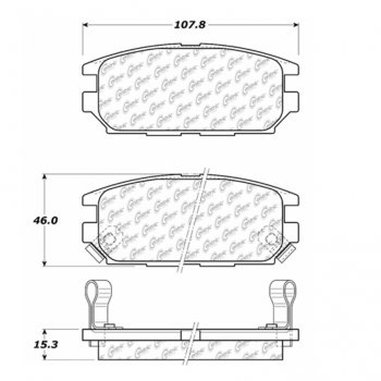 105.05320 Тормозные колодки Posi-Quiet Ceramic DODGE, EAGLE, MITSUBISHI ; DODGE/STEALTH; EAGLE/TALON; MITSUBISHI/3000GT; MITSUBISHI/DIAMANTE; MITSUBISHI/ECLIPSE; MITSUBISHI/ECLIPSE