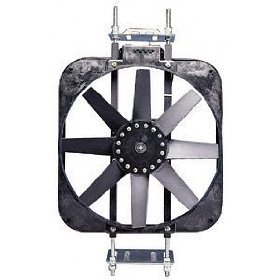 165 Flex-a-Lite Электрический вентилятор 15" вытяжной черный   Fan shroud is 18" tall by 16" wide and 4.25" thick No through the core mounting with the rigid bracket mounting system 15-inch, 8 blade fan flows air up to 2,800 cubic feet per minute to provide constant cooling, regardless of engine RPM Draws only 13.90 amps Comes with an adjustable temperature thermostat that allow greater control over fan operation  