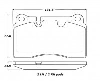 309.11650 StopTech Тормозные колодки Performance Chevrolet, Volkswagen