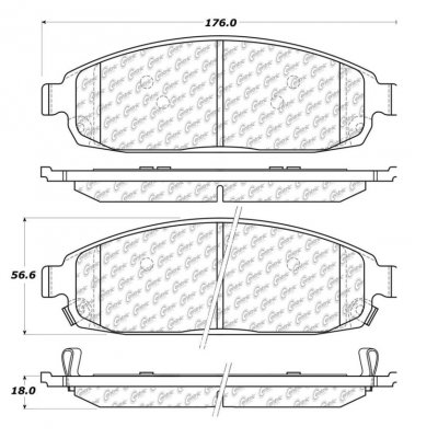 106.10800 Тормозные колодки PosiQuiet Extended Wear JEEP R1 CONCEPTS  JEEP GRAND CHEROKEE 2006 exc SRT8