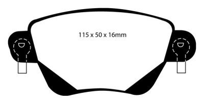 DP41350R EBC Brakes Yellowstuff Тормозные колодки зад JAGUAR F-Pace, X Type; SMART Forfour выпуск 2001-2017 года