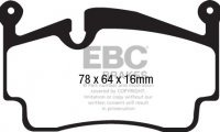 DP32216C EBC Brakes Redstuff Тормозные колодки зад. PORSCHE 911 (997) (Cast Iron Disc Only)