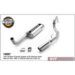 15857 Magnaflow Настроенный выпуск CATB Jeep Gr. Cherokee V8 5.2L GAS5 x 8 x 18 in. Muffler, 2.5 in. Tubing, 3.5 in. Rolled Tip; SINGLE REAR EXIT