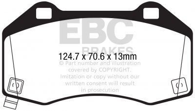DPX2286 EBC Brakes Ultimax2 Тормозные колодки перед ABARTH 124 Spider выпуска 2016-2023 года
