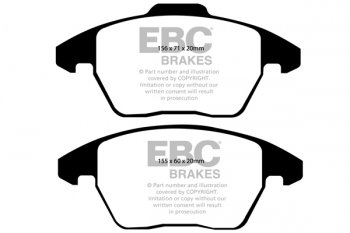 DP1517/2 EBC Brakes Ultimax2 Тормозные колодки перед  CITROEN C4; PEUGEOT 307, 307 CC выпуска 2003-2006 года