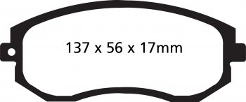 DP21884 EBC Brakes Greenstuff тормозные колодки перед. SUBARU BRZ, Forester, Impreza, XV; TOYOTA GT86 выпуска 2011-2018 года