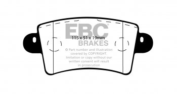 DPC1385 EBC Heavy Duty Carbon колодки зад.NISSAN, OPEL, RENAULT, VAUXHALL 