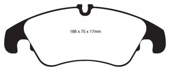 DP42022R EBC Brakes Yellowstuff Тормозные колодки перед AUDI A6, A7, Q5 Ширина 188мм, Высота 75мм, Толщина 17мм