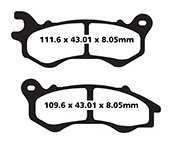 SFA603HH EBC BRAKES  Double-H тормозные колодки  HONDA NSC, PC, SCV 2010-2012 года выпуска