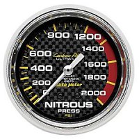 2-5/8" датчик давления нитро, 0-2000 PSI, MECH, CARBON FIBER AUTO METER #4828