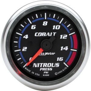 2" датчик давления нитро, 0-1600 PSI, FSE, COBALT AUTO METER #6174 Nitrous Pressure