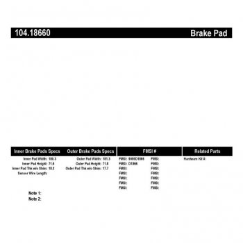 104.18660 Тормозные колодки Posi-Quiet Metallic VOLVO перед 