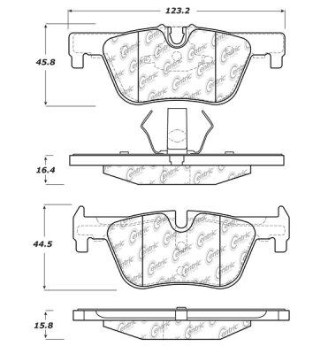105.16130 Тормозные колодки Posi-Quiet Ceramic BMW зад. 