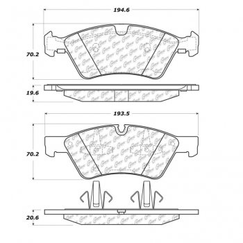 104.11230 Тормозные колодки Posi-Quiet Metallic MERCEDES-BENZ перед 