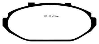 DP31615C EBC Brakes Тормозные колодки FORD Crown Victoria FORD 4.6 (Phenolic Pistons) 98 thru 2002, LINCOLN Town Car 99 thru 2002, MERCURY 4.6 98 thru 2002, MERCURY 4.6 98 thru2002