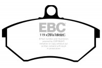 DP841 EBC Brakes Ultimax2 Тормозные колодки перед  SEAT Cordoba, Ibiza, Toledo; VOLKSWAGEN Caddy, Corrado, Golf, Jetta, Passat, Scirocco, Vento
