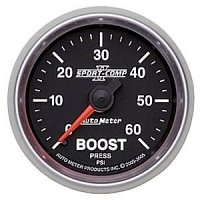 2-1/16" BOOST (давление наддува), 0-60 PSI, MECH AUTO METER #3605