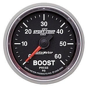 2-1/16" BOOST (давление наддува), 0-60 PSI, MECH AUTO METER #3605 Boost