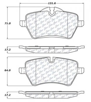 104.12041 Тормозные колодки Posi-Quiet Metallic MINI перед 