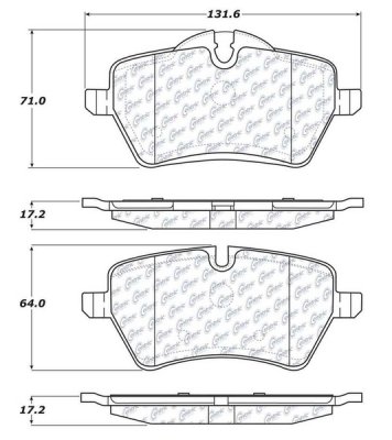 104.12041 Тормозные колодки Posi-Quiet Metallic MINI перед 