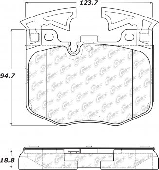 104.18670 Тормозные колодки Posi-Quiet Metallic BMW перед 