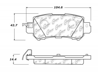 105.16240 Тормозные колодки Posi-Quiet Ceramic MAZDA зад. 
