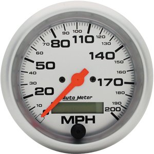 3-3/8" сподометр, 200 MPH, IN-DASH, LCD, ELEC AUTO METER #4486 SpeedometerElec. Programmable