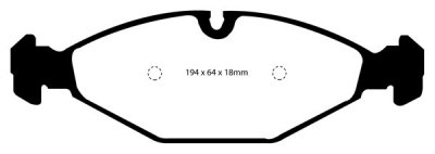 DP31009C EBC Brakes Redstuff Тормозные колодки DAIMLER Double Six; JAGUAR XJ выпуска 1993-1994 года